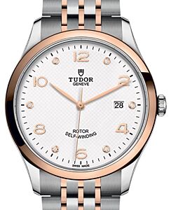 Tudor 1926 Steel 41mm White Diamond Dial Rose Gold Bezel M91651-0011 - BRAND NEW