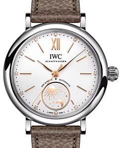 IWC Portofino Automatic Steel 34mm Silver Plated Diamonds Dial IW459801 - BRAND NEW