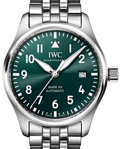 IWC Pilot's Watch Mark XX Steel 40mm Green Dial IW328206 - BRAND NEW