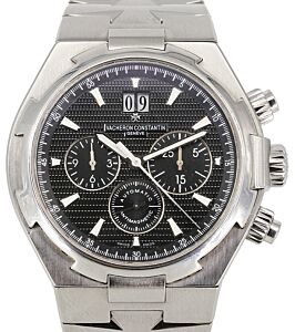 Vacheron Constantin Overseas Chronograph Stainless Steel Black Index Dial Steel Bracelet 49150/B01A - PRE-OWNED