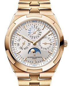 Vacheron Constantin Overseas Perpetual Calendar Ultra-Thin Pink Rose Gold Silver Dial 4300V/120R-B064 - BRAND NEW