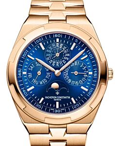 Vacheron Constantin Overseas Perpetual Calendar Ultra-Thin Pink Gold Blue Dial 4300V/220R-B509 - BRAND NEW