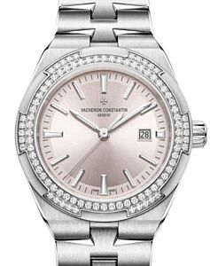 Vacheron Constantin Overseas Self-Winding Steel Pink Dial Diamond Bezel 4605V/200A-B971