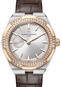 Vacheron Constantin Overseas Self-Winding Stainless Steel Pink Gold Diamond Bezel Silver Dial 2305V/000M-B400 - BRAND NEW