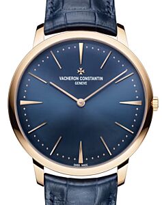 Vacheron Constantin Patrimony Manual-Winding 40mm Pink Rose Gold Blue Dial 81180/000R-B518 - BRAND NEW