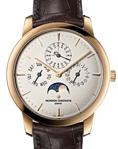 Vacheron Constantin Patrimony Perpetual Calendar Ultra-Thin 41mm Pink Rose Gold Silver Dial 43175/000R-9687 - BRAND NEW