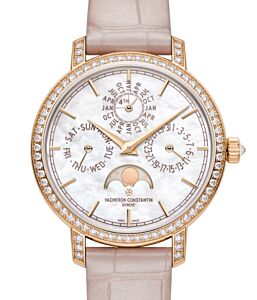 Vacheron Constantin Traditionnelle Perpetual Calendar Ultra-Thin Pink Rose Gold/Diamonds 4305T/000R-B947 - BRAND NEW