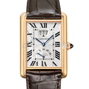 CARTIER W1560003 TANK LOUIS PINK GOLD LEATHER BRAND NEW 