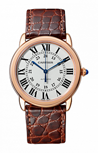 Cartier Ronde Solo De Cartier Automatic Rose Gold 36mm Silver Dial Alligator Leather Strap W2RN0008 - BRAND NEW