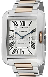 CARTIER W5310006 TANK ANGLAISE 18K PINK GOLD STEEL BRAND NEW