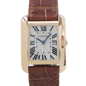 CARTIER W5310027 TANK ANGLAISE PINK GOLD, LEATHER BRAND NEW