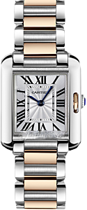 CARTIER W5310036 TANK ANGLAISE PINK GOLD AND STEEL BRAND NEW
