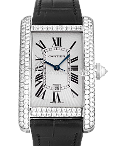 CARTIER WB710002 TANK AMERICAINE 18k WHITE GOLD DIAMONDS BRAND NEW