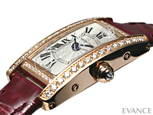 CARTIER WB710014 TANK AMERICAINE 18K PINK GOLD, DIAMONDS BRAND NEW