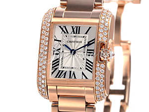 CARTIER WT100002 TANK ANGLAISE 18K PINK GOLD, DIAMONDS BRAND NEW