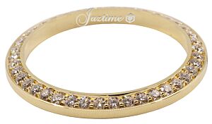 Rolex 41mm Yellow Gold Diamond Bezel 3ct H-I Pave Set Diamond Mens Datejust Insert