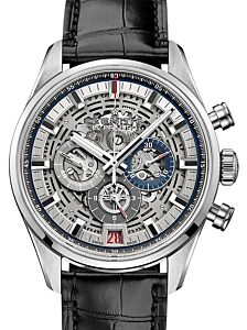 Zenith Chronomaster El Primero Full Open Stainless Steel Silver Index Dial & Leather Strap 03.2081.400/78.C813 - BRAND NEW