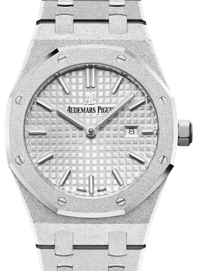 Audemars Piguet Royal Oak Frosted White Gold Rhodium Index 37mm Bracelet 15454BC.GG.1259BC.01 - BRAND NEW