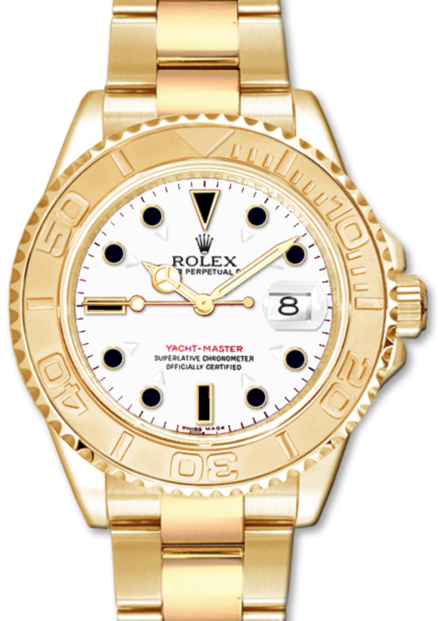 Rolex Yacht-Master 40 Yellow Gold White Dial Oyster 16628