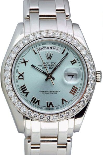 Rolex Day-Date Special Edition 18946-BLURDO 39mm Ice Blue Roman Platinum Oyster - BRAND NEW