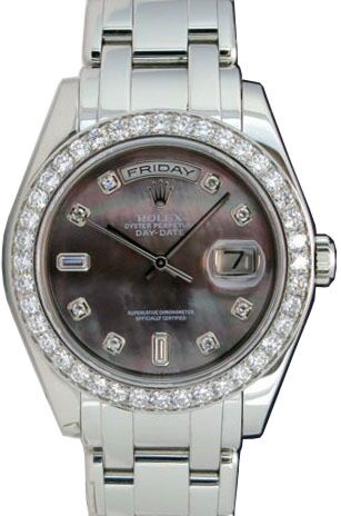 Rolex Day-Date Special Edition 18946-DMOPDDO 39mm Dark Mother of Pearl Diamond Platinum Oyster - BRAND NEW