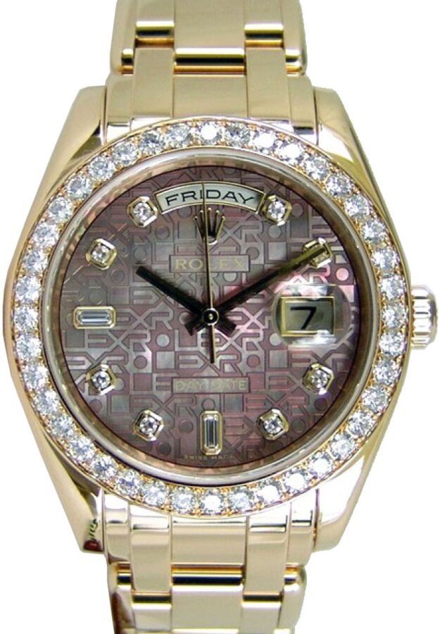 Rolex Day-Date Special Edition 18948-DMOPDDO 39mm Dark Mother of Pearl Diamond Jubilee Dial Yellow Gold Oyster - BRAND NEW