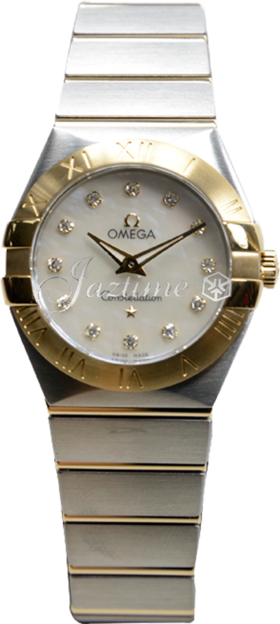 OMEGA 123.20.27.60.55.002 CONSTELLATION QUARTZ 27mm STEEL AND YELLOW GOLD BRAND NEW