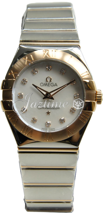 OMEGA 123.20.27.60.55.003 CONSTELLATION QUARTZ 27mm STEEL AND RED GOLD BRAND NEW