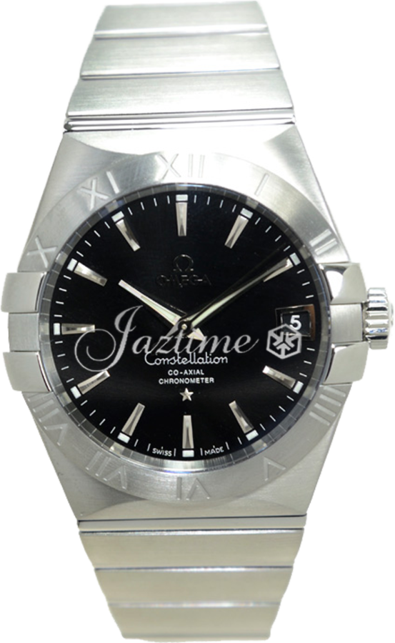 Omega Constellation Co-Axial 123.10.38.21.01.001 38mm Black Index Stainless Steel - BRAND NEW