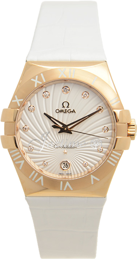 OMEGA 123.53.35.60.52.001 CONSTELLATION QUARTZ 35mm RED GOLD BRAND NEW