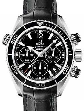 Omega 222.18.38.50.01.005 Planet Ocean 600M Co-Axial Chronograph 37.5mm Black Stainless Steel Rubber BRAND NEW