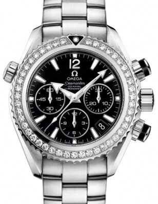 Omega 222.38.38.50.01.001 Planet Ocean 600M Co-Axial Chronograph 37.5mm Black Diamond Bezel Stainless Steel BRAND NEW