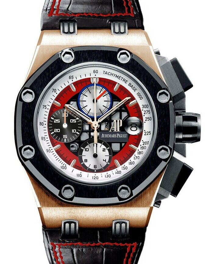 Audemars Piguet Offshore Rubens Barrichello III Rose Gold Red Dial 26284RO.OO.D002CR.01 - PRE-OWNED