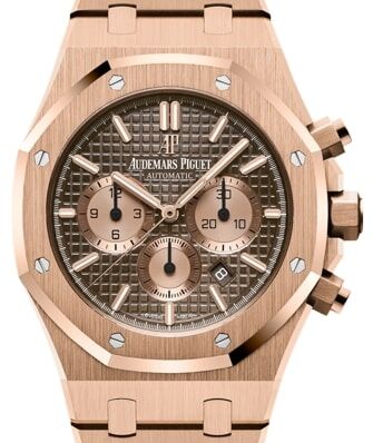 Audemars Piguet Royal Oak Chronograph Rose Gold Brown Index 41mm Rose Gold Bracelet 26331OR.OO.1220OR.02