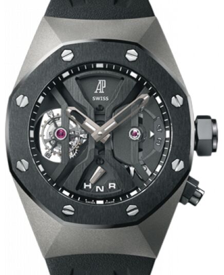 Audemars Piguet 26560IO.OO.D002CA.01 Royal Oak Concept GMT Tourbillon 44mm Openworked Black Ceramic Titanium Rubber BRAND NEW
