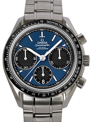 Omega 326.30.40.50.03.001 Speedmaster Racing Co-Axial Chronograph 40mm Blue Index Stainless Steel 