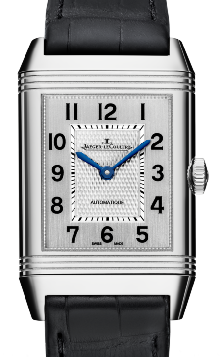 Jaeger-LeCoultre Calibre 965 Reverso Classic Large 3828420 Silver Guilloche Stainless Steel Leather 45.6 x 27.4mm Automatic BRAND NEW