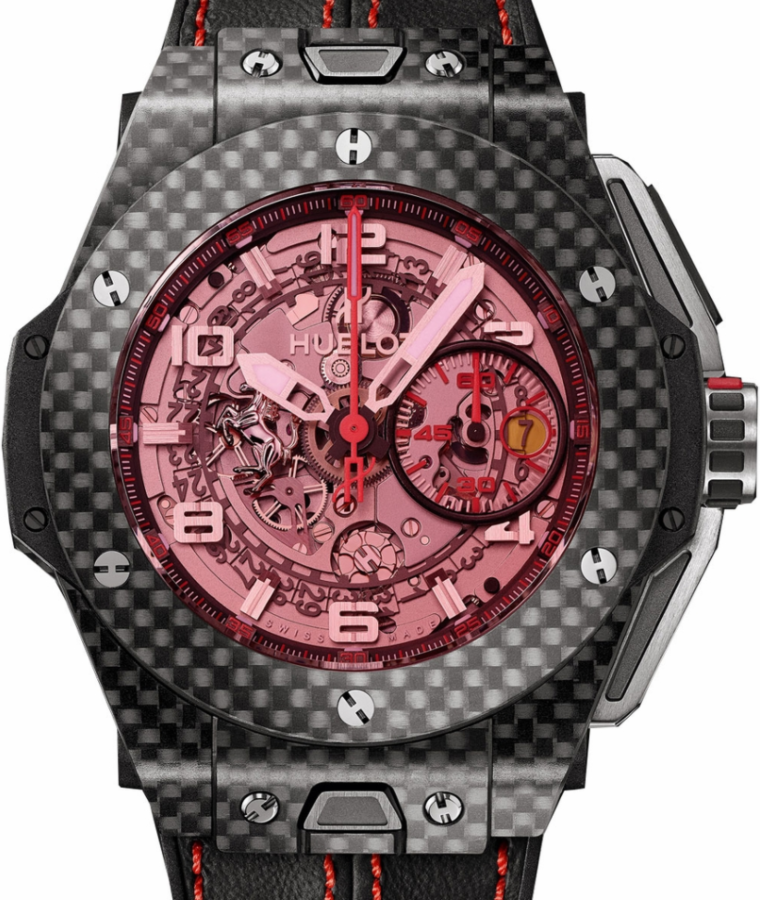 Hublot Big Bang Unico Ferrari Skeleton Pink Arabic Carbon Fiber Case Leather 45mm 401.QX.0123.VR - BRAND NEW