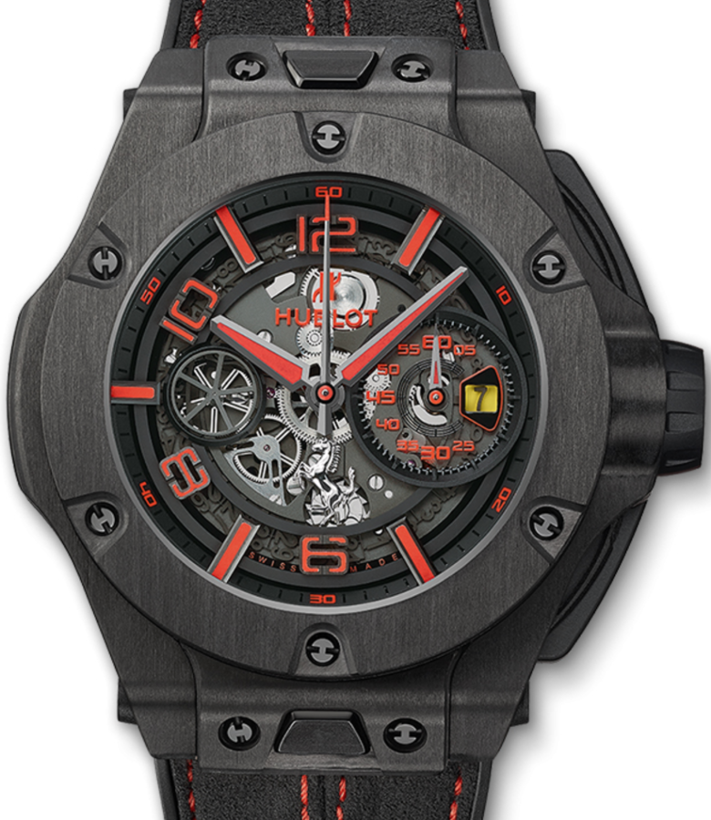 Hublot Big Bang Unico Ferrari 402.QU.0113.WR Skeleton Red Arabic Black Carbon Case &amp; Leather 45mm BRAND NEW
