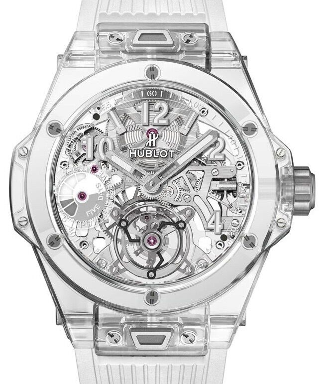Hublot Big Bang Tourbillon Power Reserve 5 Days Sapphire 405.JX.0120.RT Skeleton Arabic / Index Sapphire Crystal Rubber? 45mm - BRAND NEW