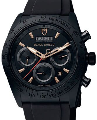 Tudor Fastrider Blackshield 42000CN Black Index Black Ceramic &amp; Rubber Chronograph 42mm BRAND NEW