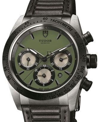 Tudor Fastrider Chronograph 42010N-Green Green Index Stainless Steel & Leather 42mm - BRAND NEW