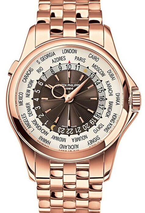 Patek Philippe Complications World Time Rose Gold Brown & White Dial 5130/1R-011 