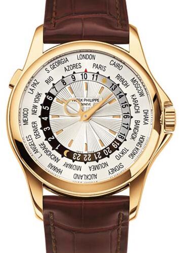 Patek Philippe 5130J-001 Complications World Time 39.5mm Silver Yellow Gold Automatic BRAND NEW