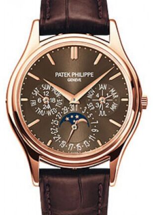 Patek Philippe Grand Complications Rose Gold Day-Date Annual Calendar Moon Phase Brown Dial 5140R-001