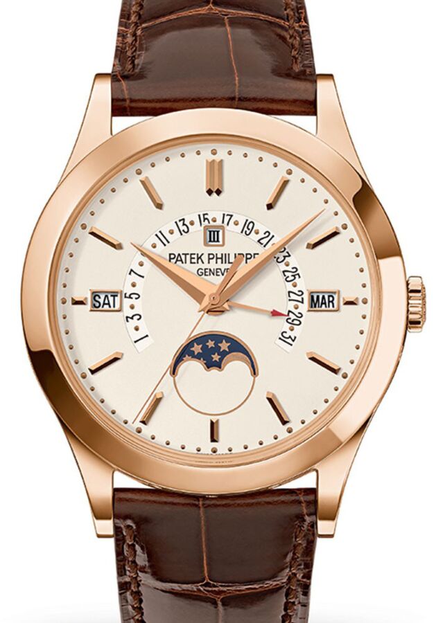 Patek Philippe Grand Complications Retrograde Perpetual Calendar Silver Opaline Dial 5496R-001  