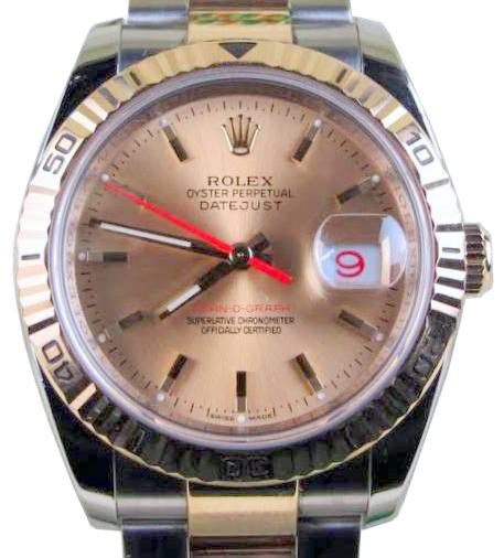 Rolex Datejust Turnograph 116263 Champagne 18k Yellow Gold Stainless Steel