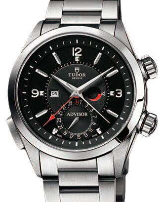 Tudor Heritage Advisor 79620TN-95740 Black Arabic &amp; Index Titanium &amp; Stainless Steel 42mm BRAND NEW