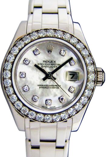 Rolex Datejust Pearlmaster 29 80299-WHTDDP White Mother of Pearl Diamond Dial Bezel White Gold - BRAND NEW