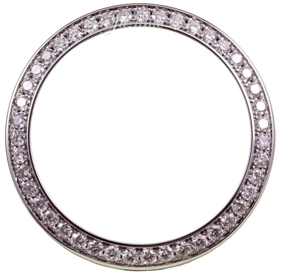 Rolex Diamond Bezel 41mm Insert 3ct G-H Color VS Quality for Datejust II Day Date II set in White Gold
